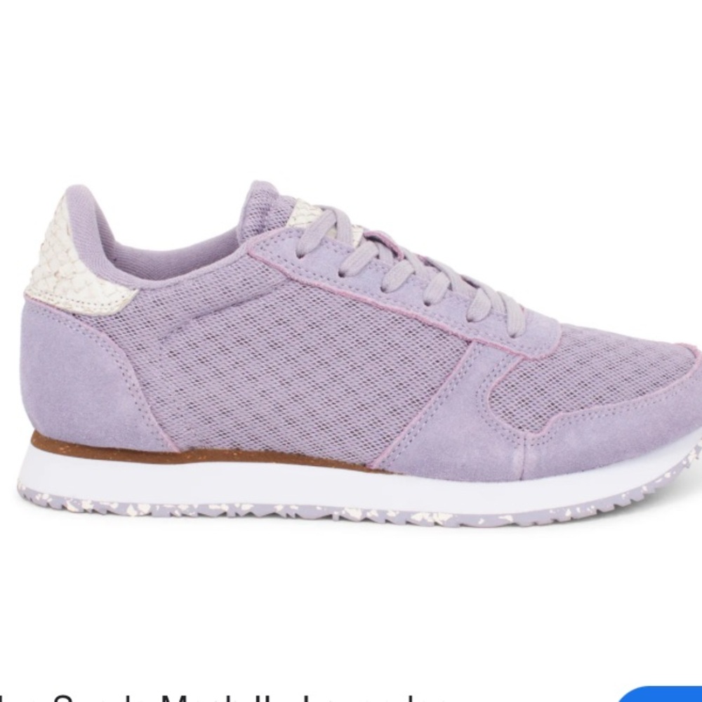 Woden Ydun Icon Womens Suede Mesh II Lavender Leather Low Profile Sneakers
